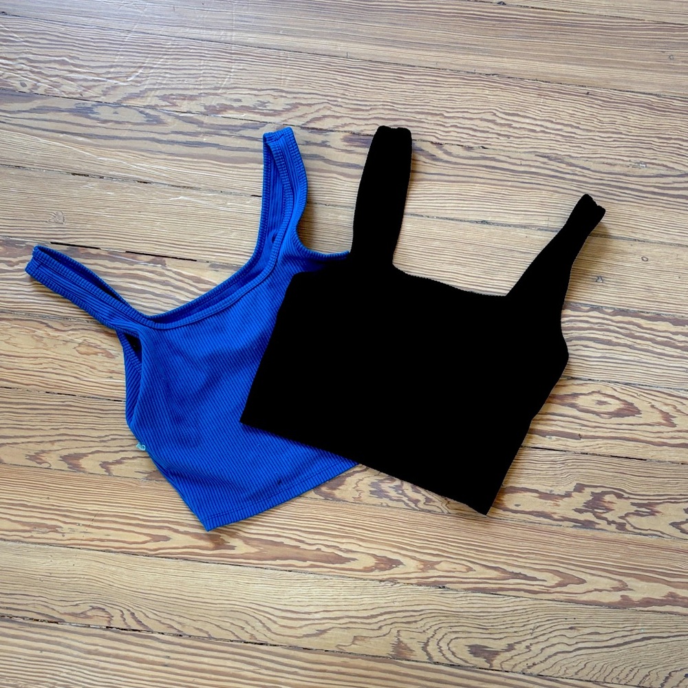 Stylish Blue and Black Women's Tops